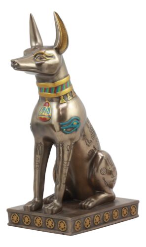 Ebros Gift Large Egyptian Jackal Dog Anubis Statue 12.5"H God Of Mummification Afterlife