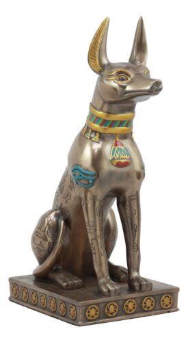 ebros gift Large Egyptian Jackal Dog Anubis Statue 12.5"H God Of Mummification Afterlife