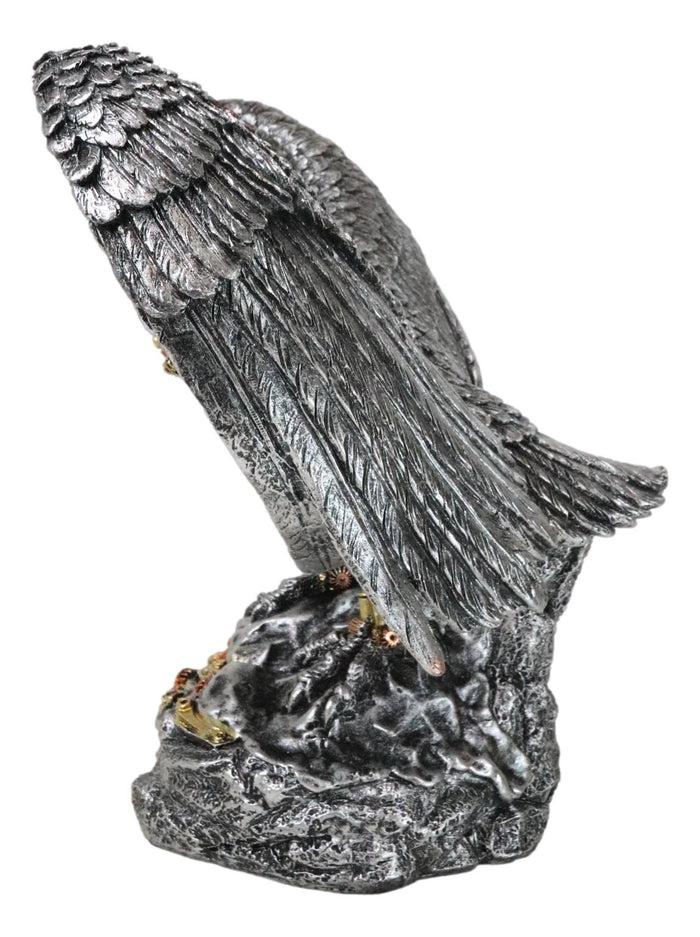 Ebros Gift Large Geared Clockwork Steampunk Nano Cyborg Eagle With Open Wings Figurine