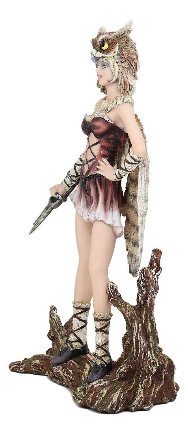 Ebros Gift Large Great Horned Owl Forest Fairy Statue 12.25"H Nocturnal Stealth Huntress