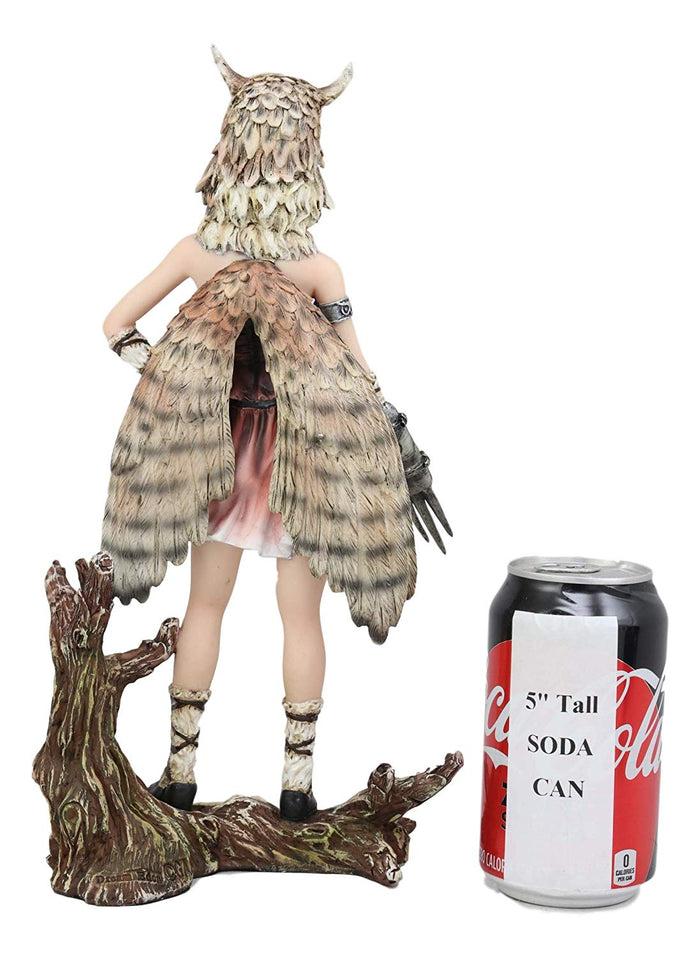 Ebros Gift Large Great Horned Owl Forest Fairy Statue 12.25"H Nocturnal Stealth Huntress