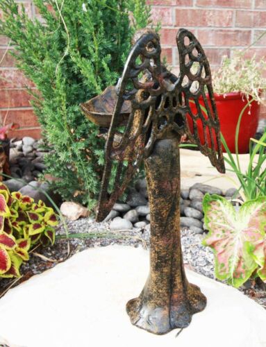 Ebros Gift Large Heavenly Angel Saint Gabriel Bird Feeder Or Bath Garden Decor Iron Statue
