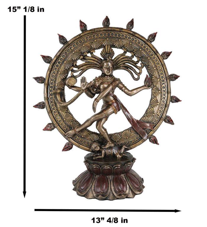 Ebros Gift Large Hindu Supreme God Shiva Nataraja Statue 15"H Cosmic Divine Dancer Tandava
