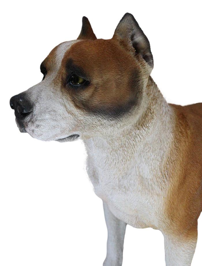 Ebros Gift Large Lifelike Realistic American Pit Bull Terrier Dog Statue 21.75"L Decor