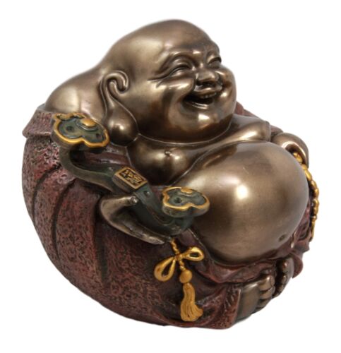 Ebros Gift Large Lucky Buddha Zen Monk Of Wealth Prosperity Hotei Dharma Figurine Talisman