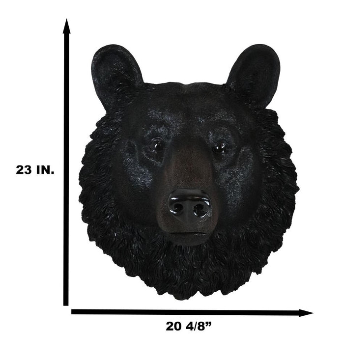Ebros Gift Large Magnificent Black Bear Wall Head Taxidermy Replica Decor Plaque 23"Tall