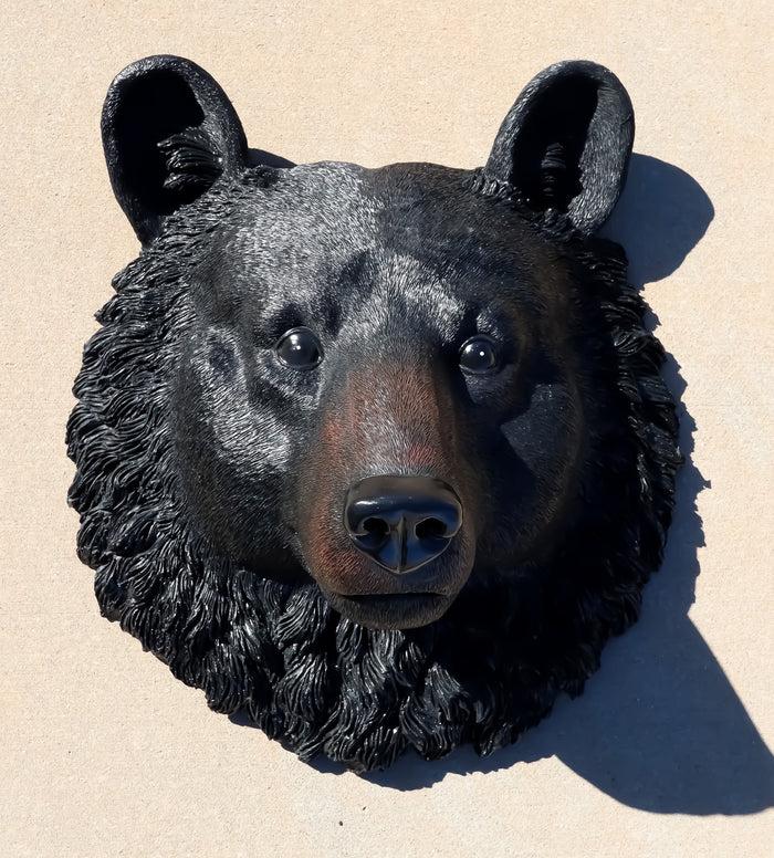ebros gift Large Magnificent Black Bear Wall Head Taxidermy Replica Decor Plaque 23"Tall