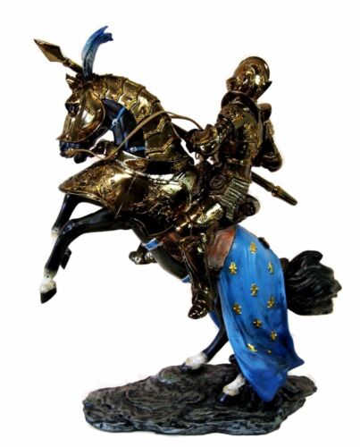Ebros Gift Large Medieval Jostling Lance Knight On Decorated Cavalier Horse Figurine Statue