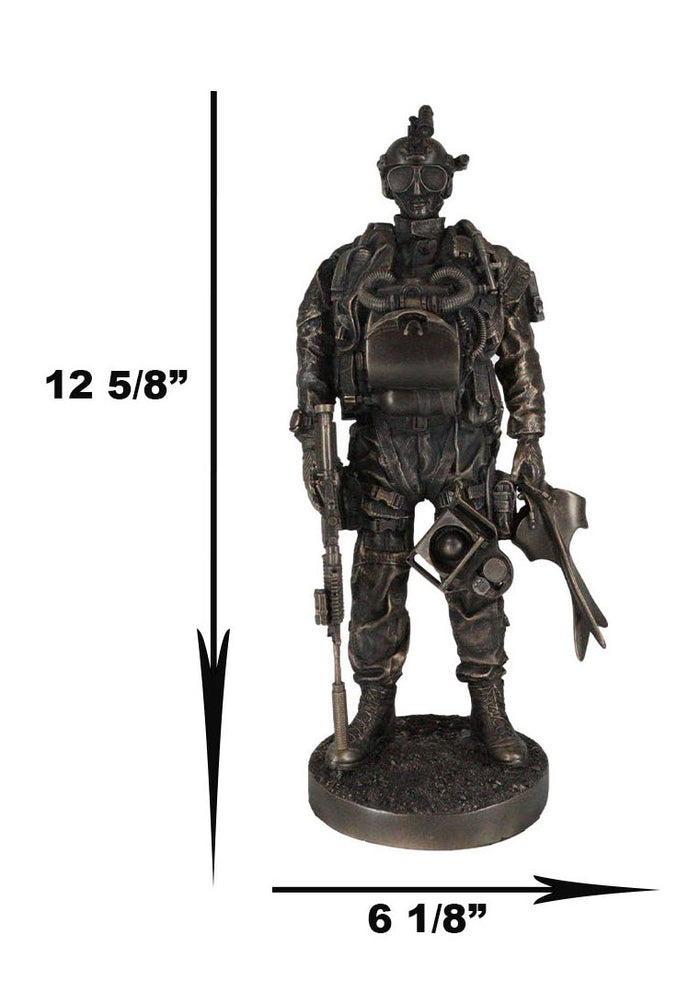 Ebros Gift Large Military Navy Seal Statue 12.75"Tall Special Task Force Unit Soldier