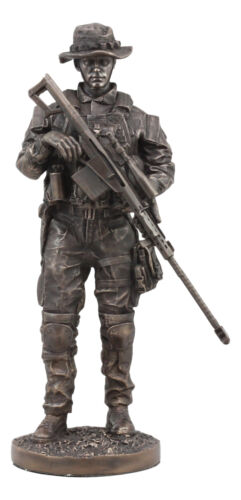 Ebros Gift Large Modern Military Marine Sniper Soldier Statue 13"Tall Marksman Task Force