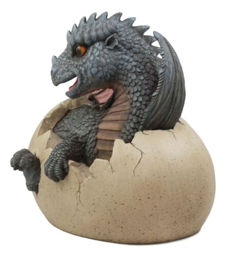 Ebros Gift Large Nightfury Baby Dragon Hatchling In Egg Statue 10"Long Legends And Fantasy