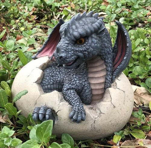 ebros gift Large Nightfury Baby Dragon Hatchling In Egg Statue 10"Long Legends And Fantasy