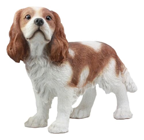 Ebros Gift Large Realistic Adorable Cavalier King Charles Spaniel Dog Statue 16"Long