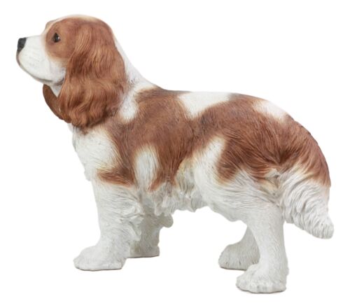 Ebros Gift Large Realistic Adorable Cavalier King Charles Spaniel Dog Statue 16"Long