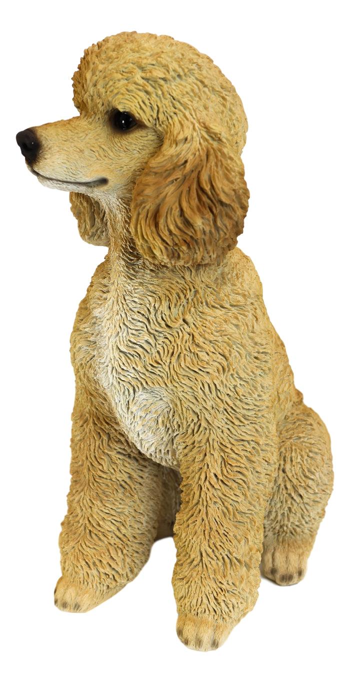 Ebros Gift Large Realistic Groomed Brown Poodle Statue 18.5"H Animal Pet Pal Poodles Dog