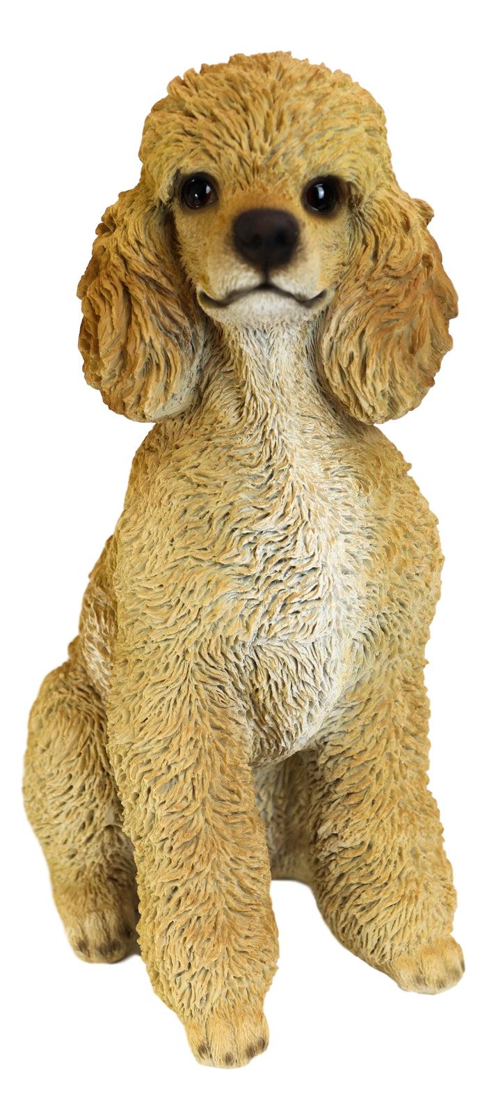 Ebros Gift Large Realistic Groomed Brown Poodle Statue 18.5"H Animal Pet Pal Poodles Dog