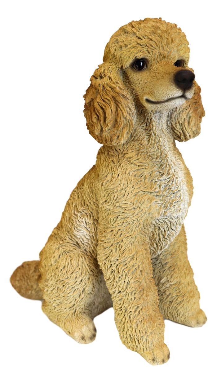 Ebros Gift Large Realistic Groomed Brown Poodle Statue 18.5"H Animal Pet Pal Poodles Dog