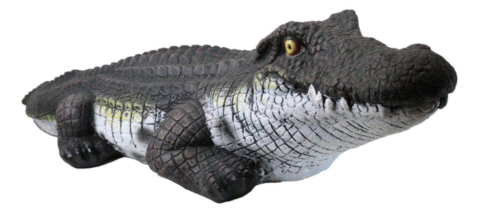 Ebros Gift Large Realistic Prowling Alligator Crocodile Yard Garden Home Statue 39" Long