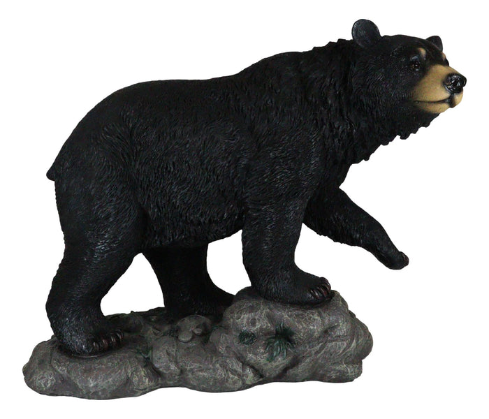 Ebros Gift Large Realistic Strolling Black Bear Statue 16.5"L Rustic Cabin Decor Figurine