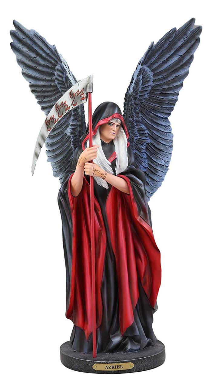 Ebros Gift Large Ruth Thompson Archangel Azriel Angel Of Death Holding Scythe Statue Azrael