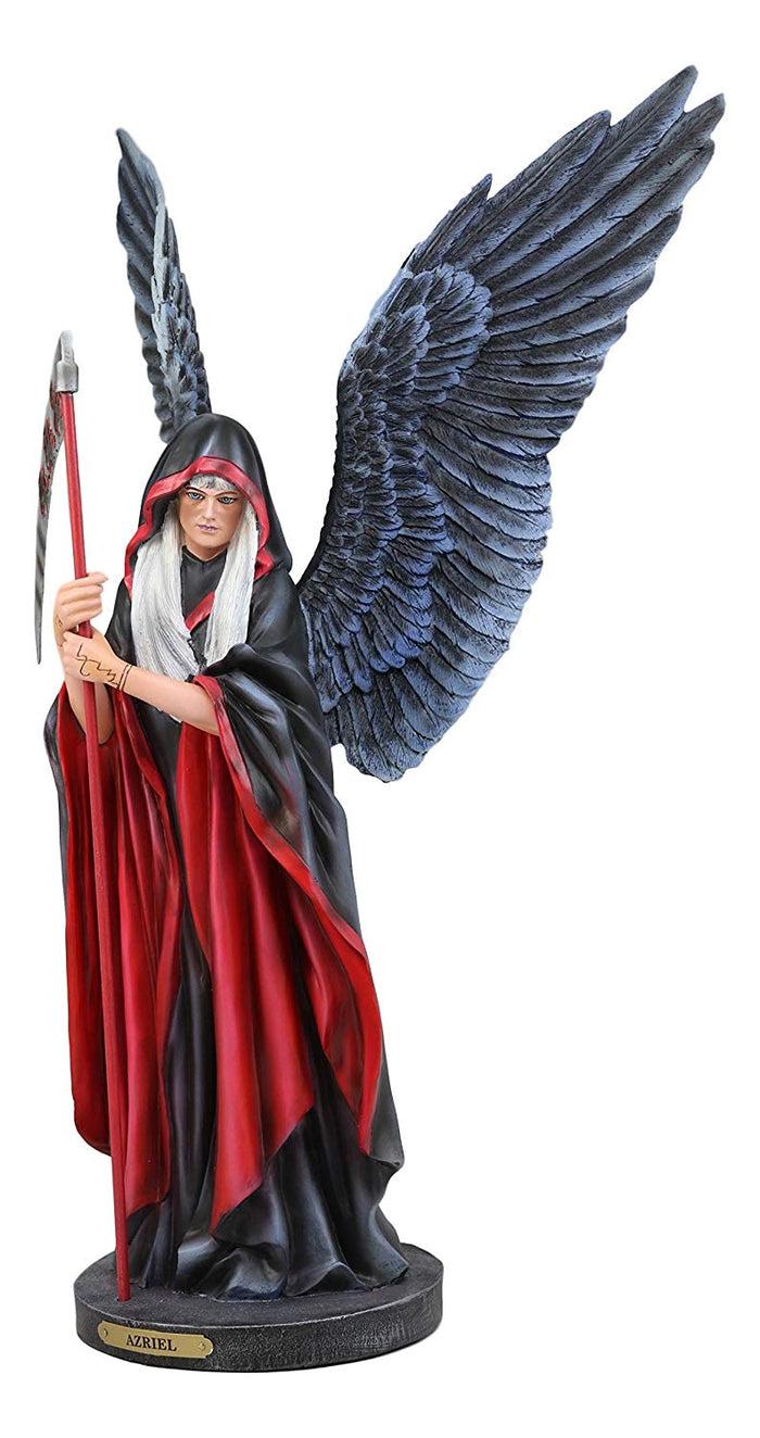 ebros gift Large Ruth Thompson Archangel Azriel Angel Of Death Holding Scythe Statue Azrael
