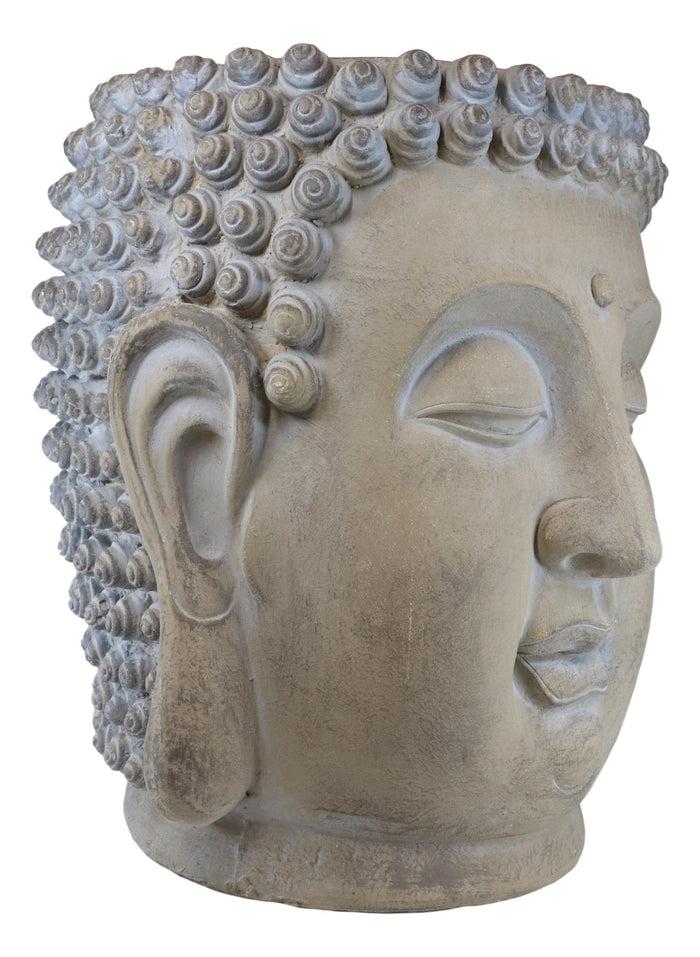 Ebros Gift Large Shakyamuni Buddha Gautama Head Flower Plants Vase Planter Statue 20"H