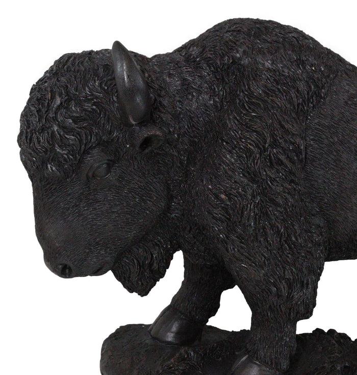Ebros Gift Large Southwestern Native American Bison Buffalo On Rock Rustic Statue 20" L