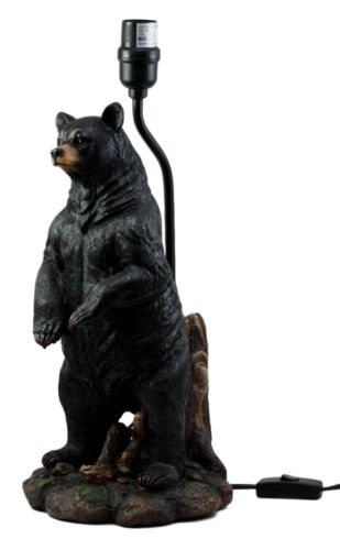 Ebros Gift Large Standing Black Bear Surveyor Arkadius Desktop Table Lamp Decor Figurine