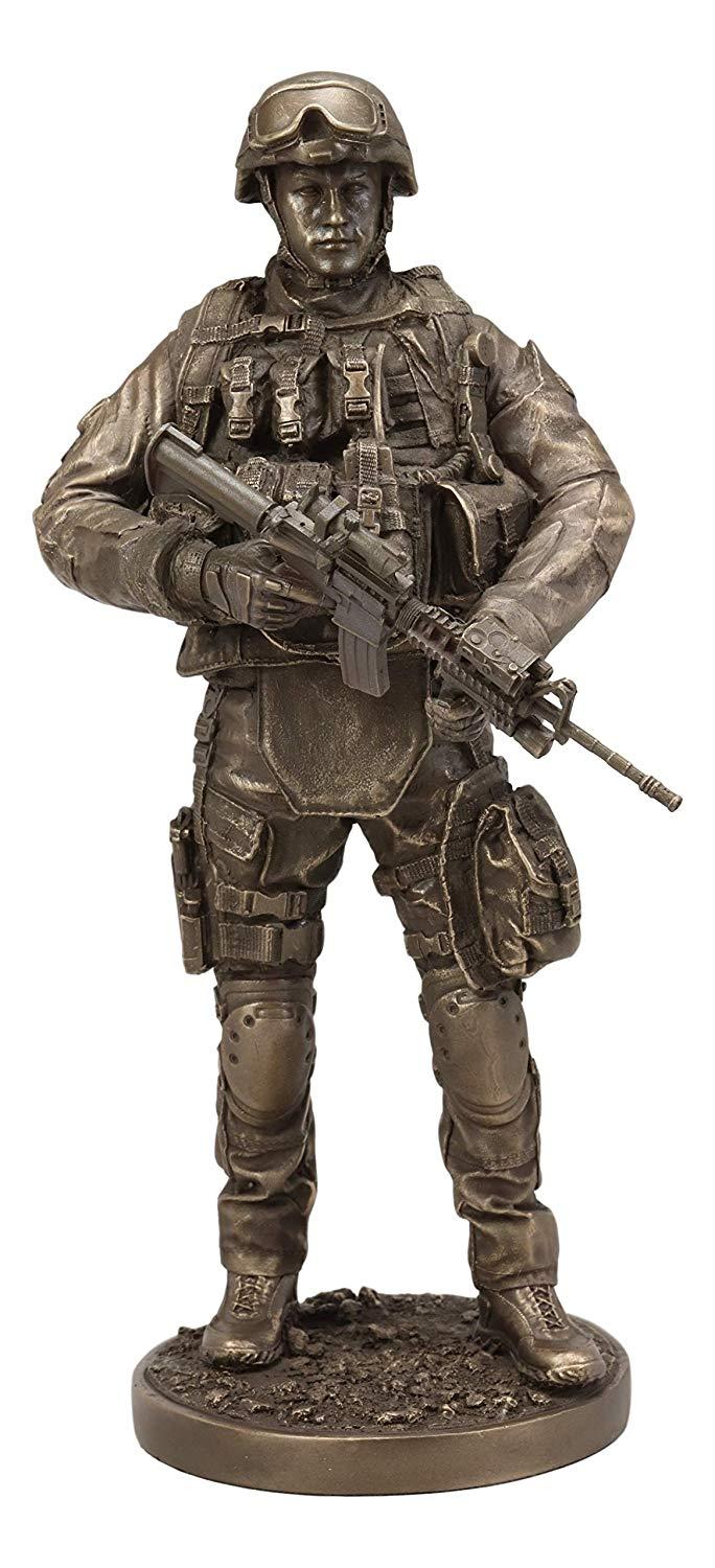 Ebros Gift Large US Military Covert Night Mission War Soldier Rifleman Infantry Statue