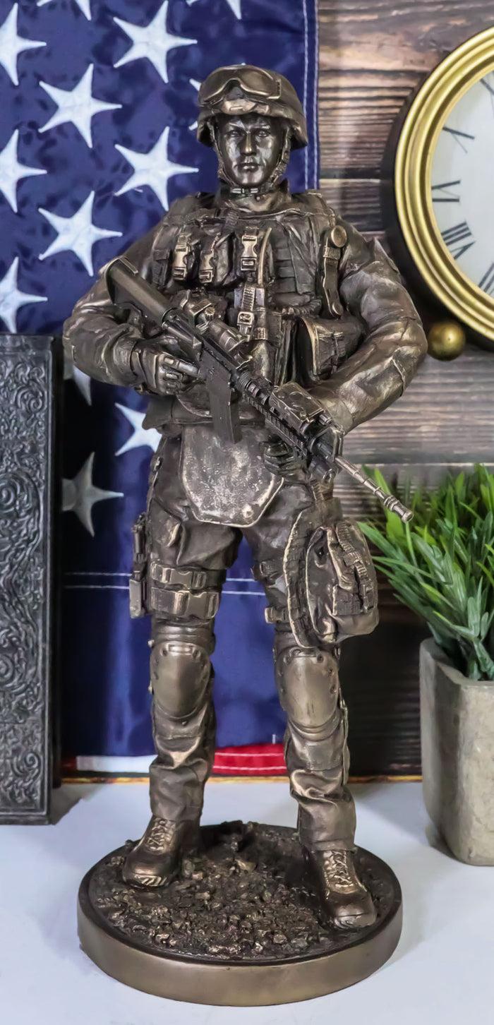ebros gift Large US Military Covert Night Mission War Soldier Rifleman Infantry Statue