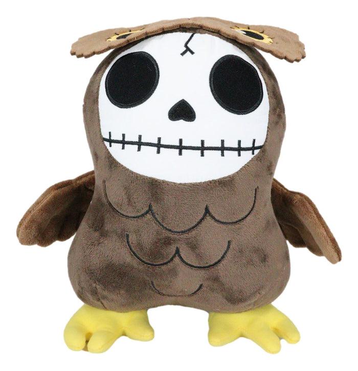 Ebros Gift Larger Furry Bones Skeleton Hootie The Brown Owl Plush Doll Stuffed Collectible