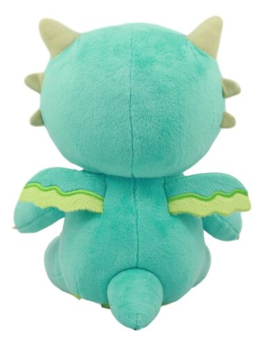 Ebros Gift Larger Furry Bones Skeleton Teal Scorchie Dragon Plush Toy Doll Collectible