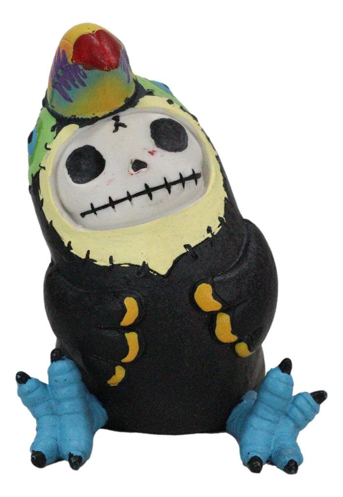 Ebros Gift Larger Furry Bones Toucan Bird Mango Skeleton Skull Figurine 4"H Furrybones