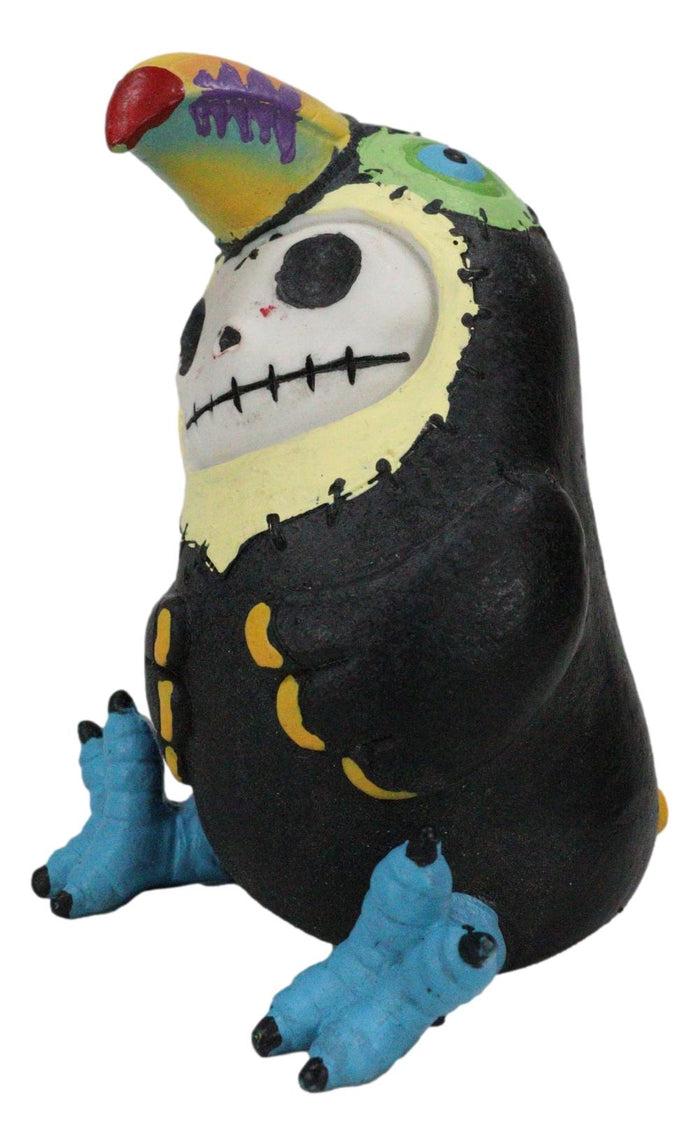 Ebros Gift Larger Furry Bones Toucan Bird Mango Skeleton Skull Figurine 4"H Furrybones