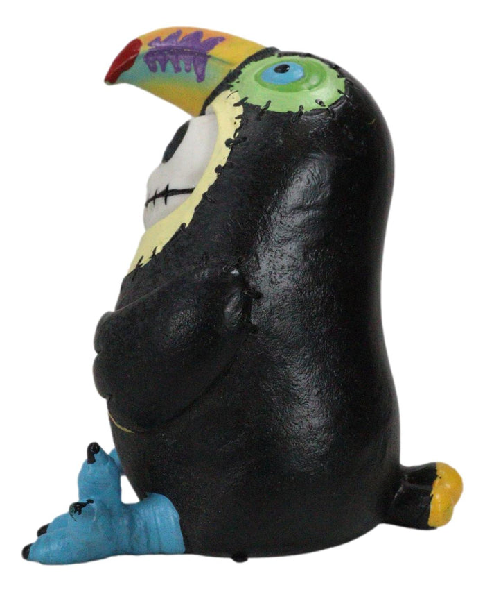 Ebros Gift Larger Furry Bones Toucan Bird Mango Skeleton Skull Figurine 4"H Furrybones