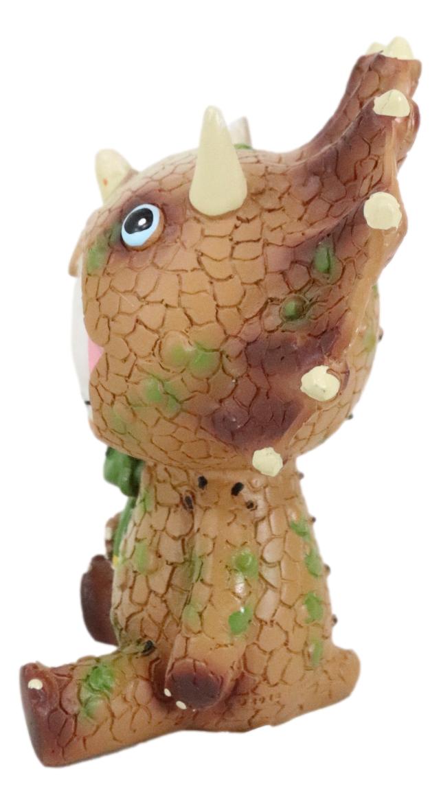 Ebros Gift Larger Furrybones Dinosaur Triceratops Cute Collector Skeleton Monster Figurine