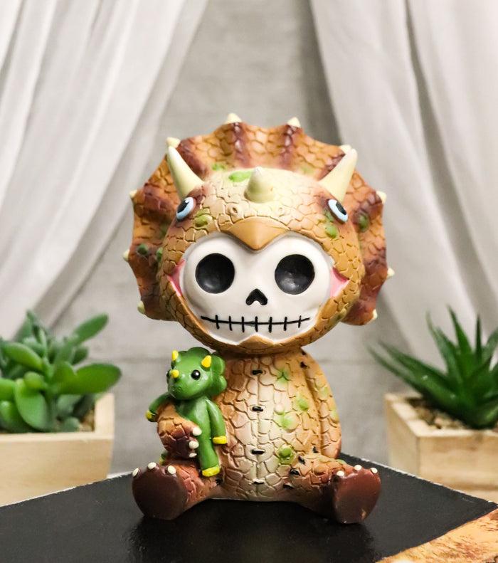 ebros gift Larger Furrybones Dinosaur Triceratops Cute Collector Skeleton Monster Figurine