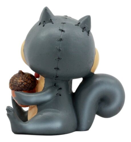 Ebros Gift Larger Furrybones Nibbles The Squirrel With Acorn Figurine 4"H Hooded Skeleton