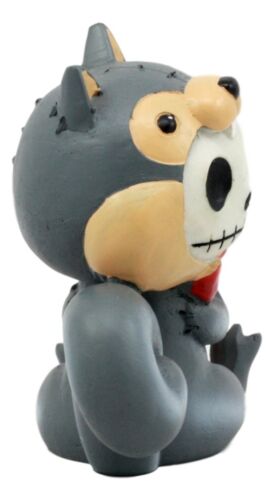 Ebros Gift Larger Furrybones Nibbles The Squirrel With Acorn Figurine 4"H Hooded Skeleton