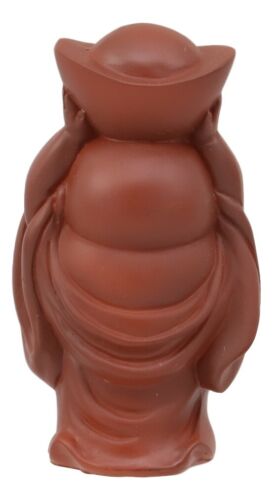 Ebros Gift Laughing Buddha Lifting Gold Ingot Feng Shui Bodhissatva Maitreya Mini Figurine