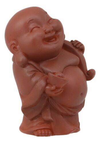 Ebros Gift Laughing Buddha With Gold Nugget Feng Shui Bodhissatva Maitreya Mini Figurine