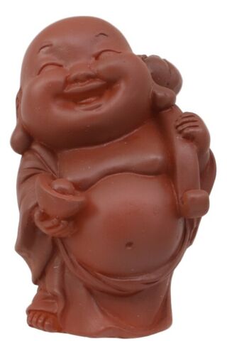 ebros gift Laughing Buddha With Gold Nugget Feng Shui Bodhissatva Maitreya Mini Figurine