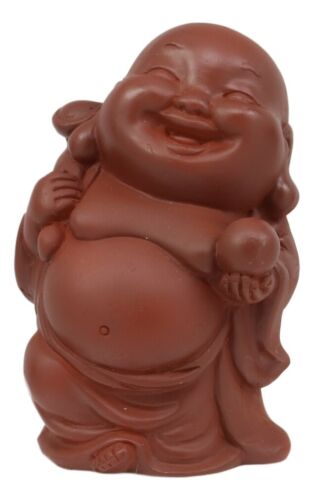 ebros gift Laughing Buddha With Wisdom Pearl Feng Shui Bodhissatva Maitreya Mini Figurine