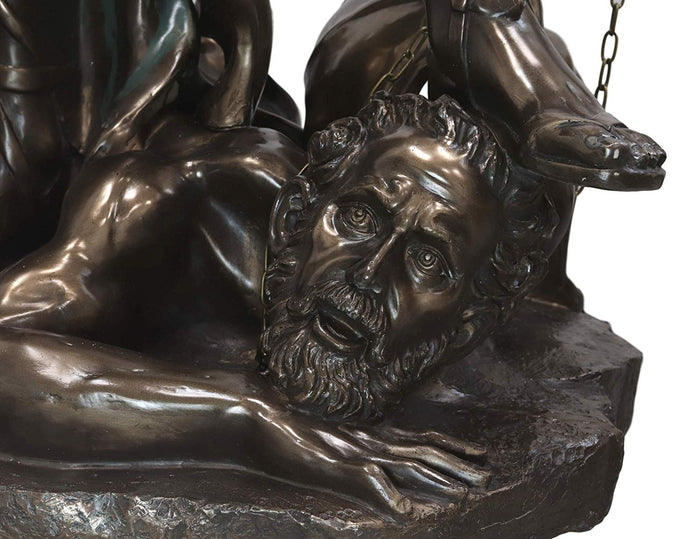 Ebros Gift Life Sized Saint Michael The Archangel Slaying Lucifer Satan Statue 70"H Decor