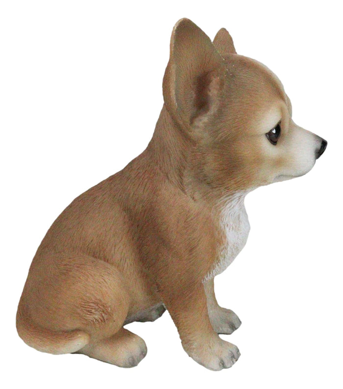 Ebros Gift Lifelike Adorable Deer Head Chihuahua Dog Puppy Sitting Home Decor Figurine