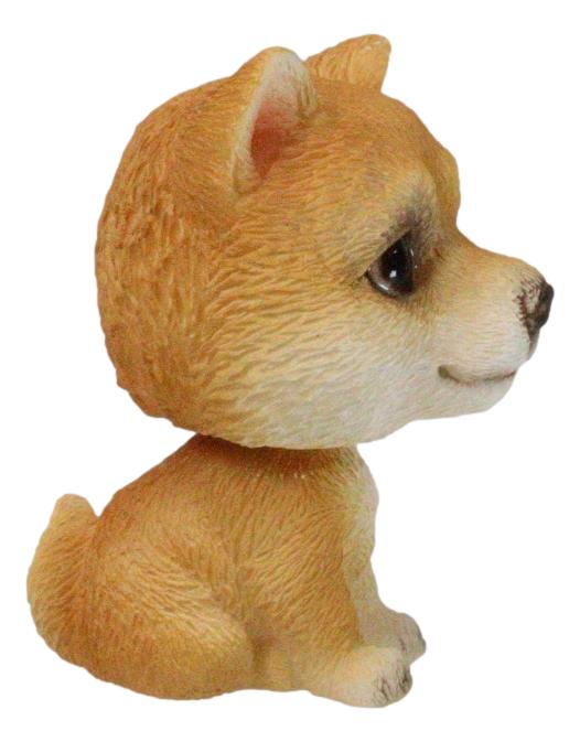Ebros Gift Lifelike Adorable Playful Japanese Shiba Inu Puppy Dog Mini Bobblehead Figurine