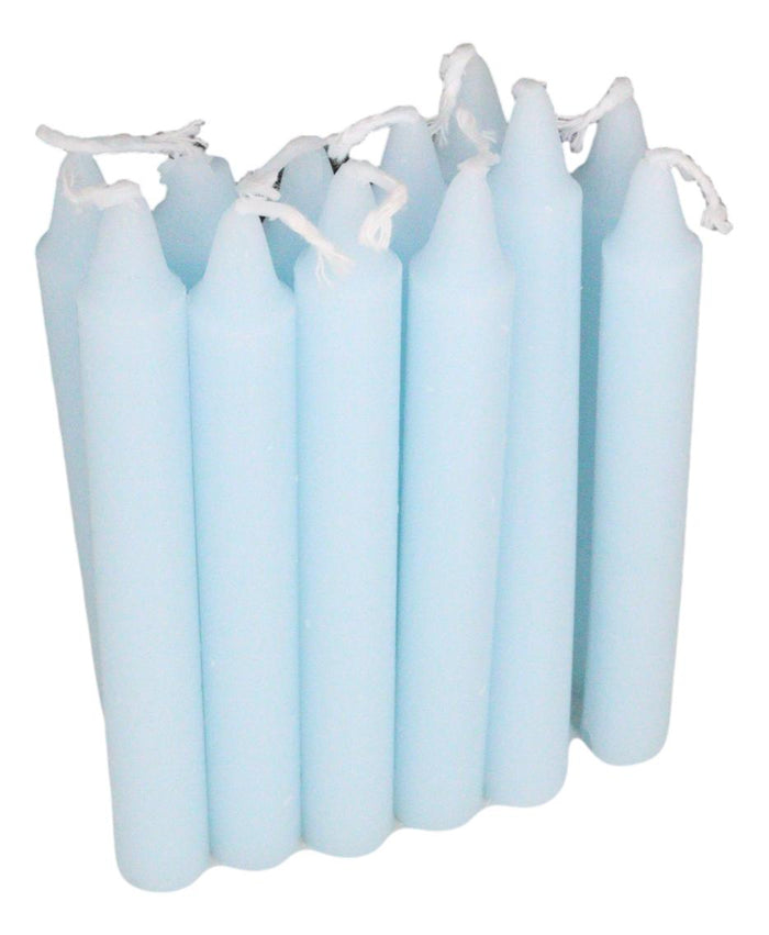 Ebros Gift Light Blue Peace Protection Pack Of 12 Wicca Occult Witch Spell Chime Candles