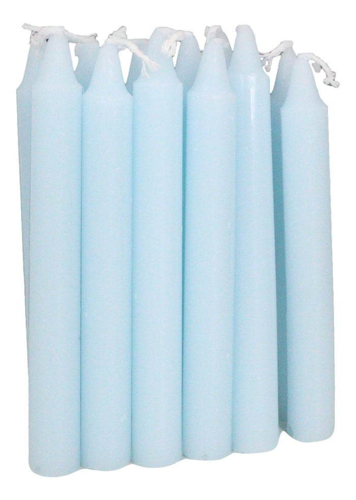 Ebros Gift Light Blue Peace Protection Pack Of 12 Wicca Occult Witch Spell Chime Candles