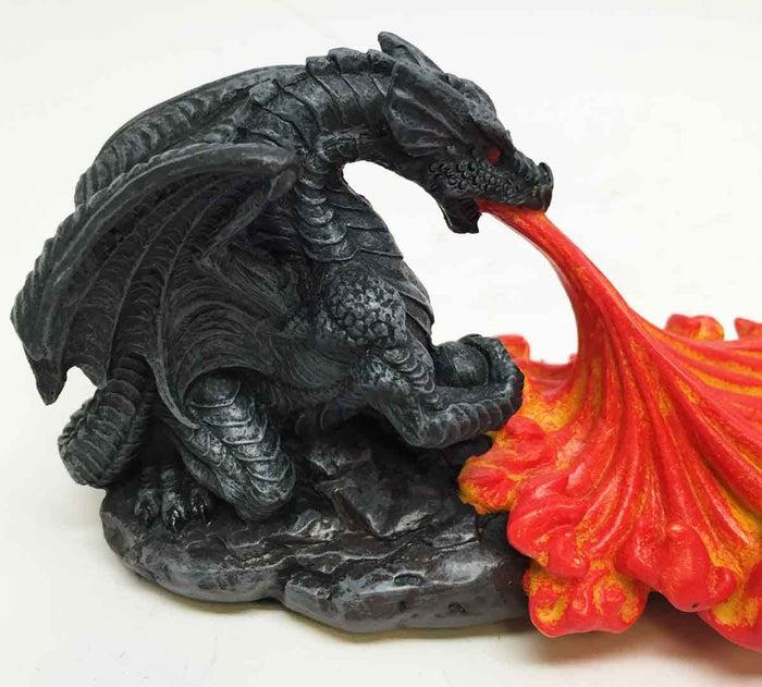 Ebros Gift Line Of Fire Flame Breath Of Azure Dragon Incense Burner T-Lite Holder Sculpture