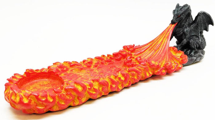 Ebros Gift Line Of Fire Flame Breath Of Azure Dragon Incense Burner T-Lite Holder Sculpture